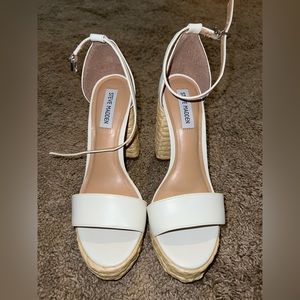 Steve Madden white heels